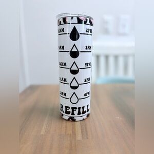 White and Black Refill Water Bottle